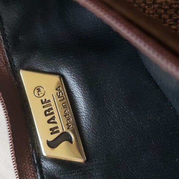 Like NEW VINTAGE SHARIF LEATHER PATCHWORK crossbody PURSE U.S.A - Picture 2 of 5